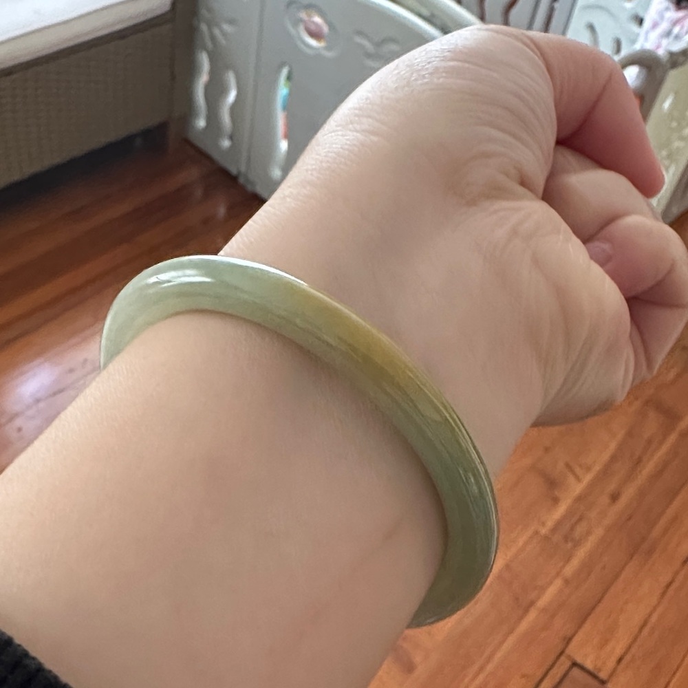 Authentic Natural A Bangle Bracelet - image 1